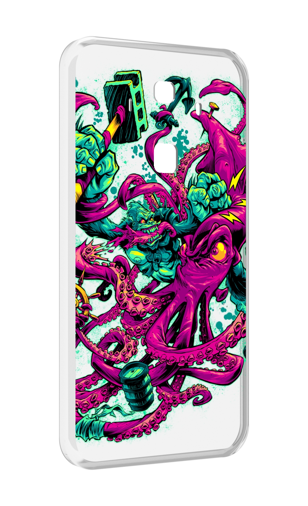 

Чехол MyPads фиолетовый кракен для Huawei Mate 10 Pro, Прозрачный, Tocco