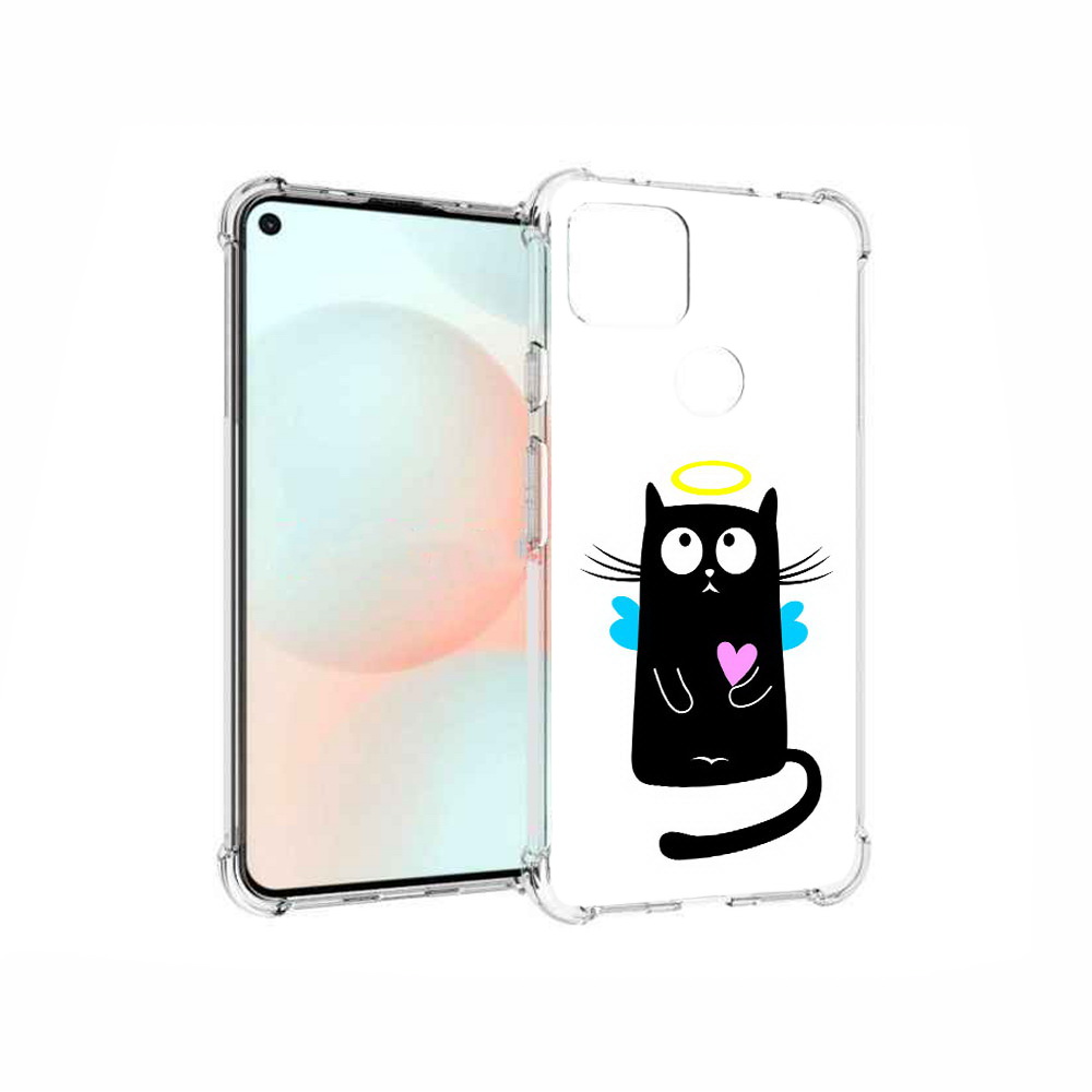 

Чехол MyPads Tocco для Google Pixel 5A Кот ангелок, Прозрачный, Tocco