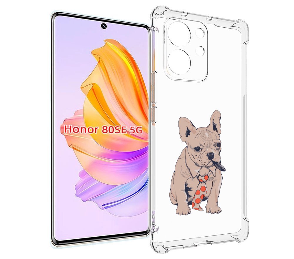 

Чехол MyPads бульдог с сигарой для Honor 80 SE, Прозрачный, Tocco