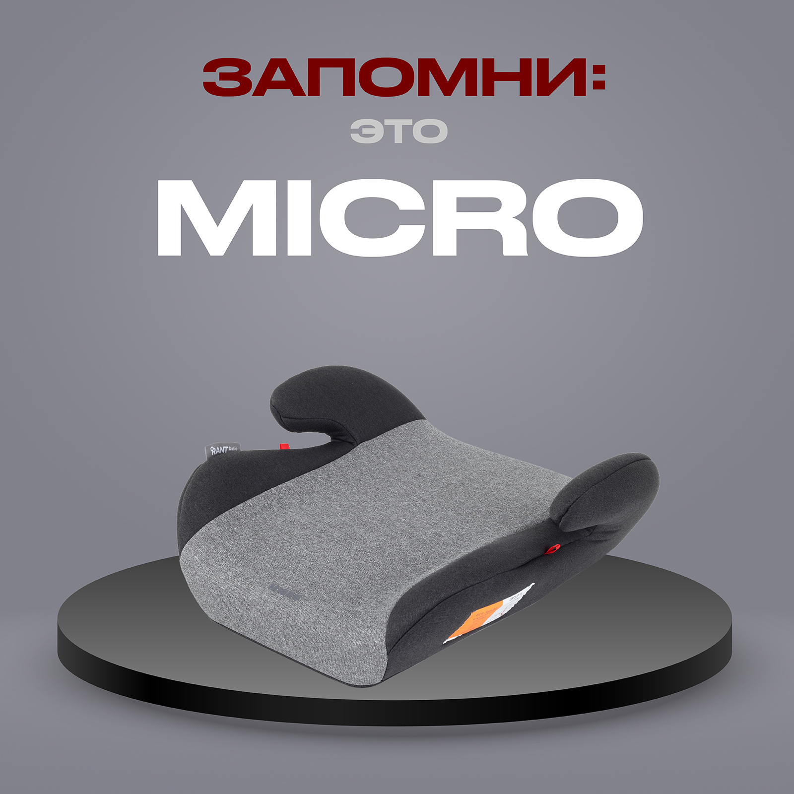 Автокресло Rant basic Micro 2.0 группа 3 22-36 кг grey