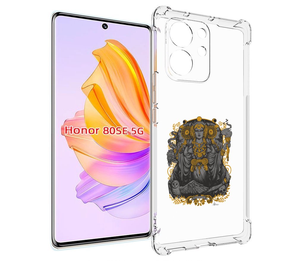 

Чехол MyPads божество с золотыми элементами для Honor 80 SE, Прозрачный, Tocco