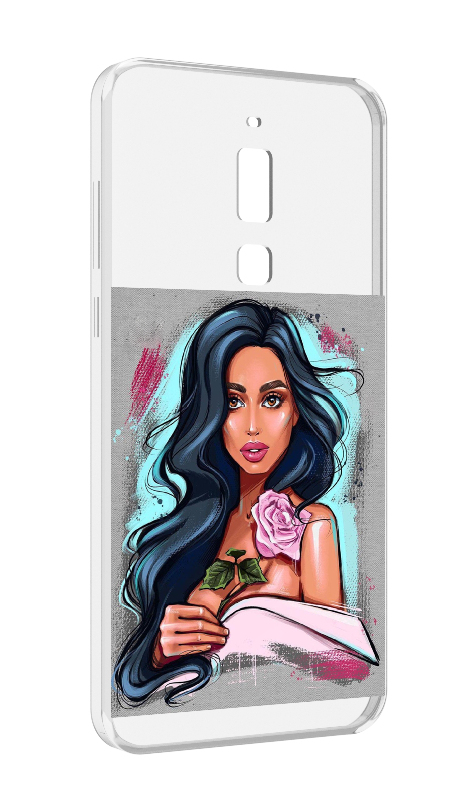 

Чехол MyPads Девушка-с-розовой-розочкой женский для Meizu M6T, Прозрачный, Tocco