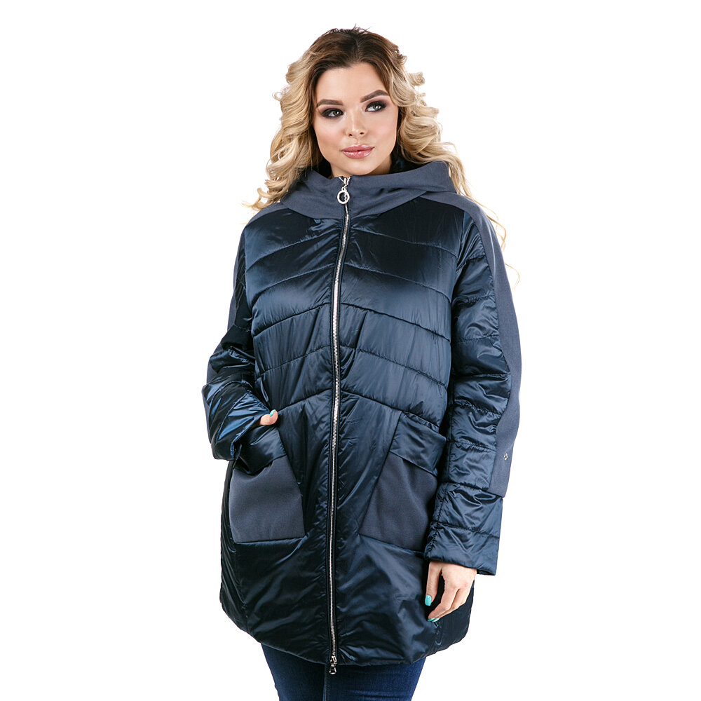 фото Утепленное пальто женское westfalika 3320-m8612a синее 62 ru