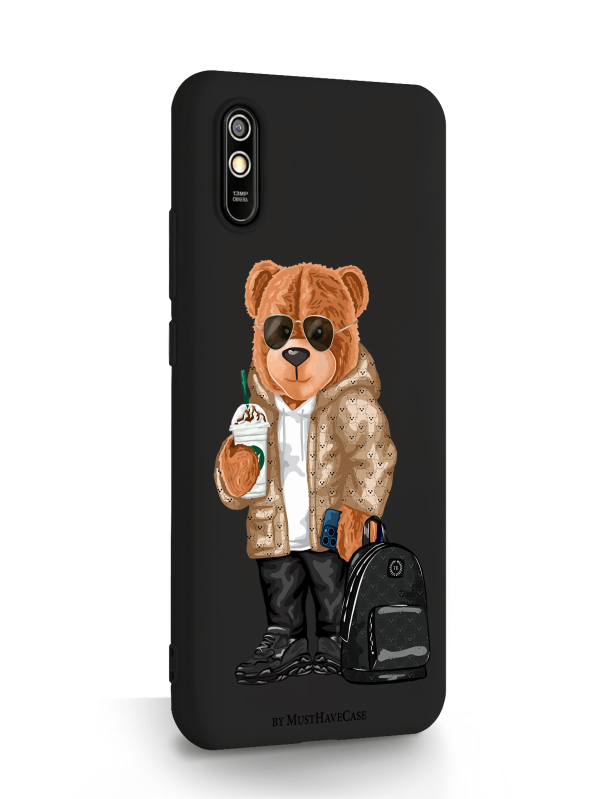 фото Чехол musthavecase для xiaomi redmi 9a tony style в очках черный