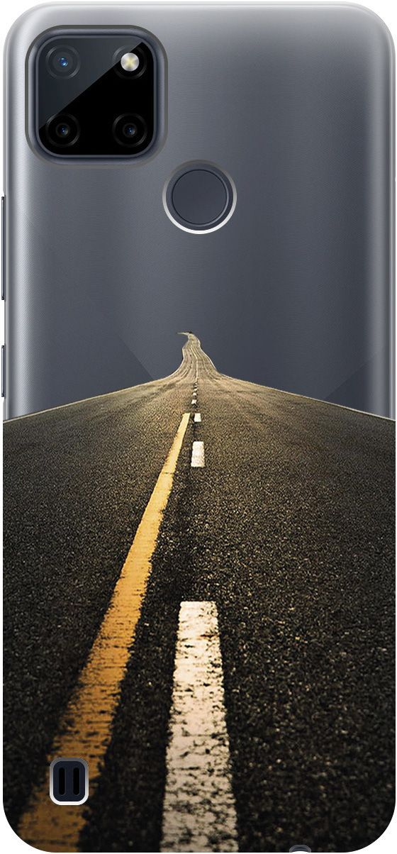 

Силиконовый чехол на Realme C21Y "Road" прозрачный, Прозрачный;коричневый, 5647