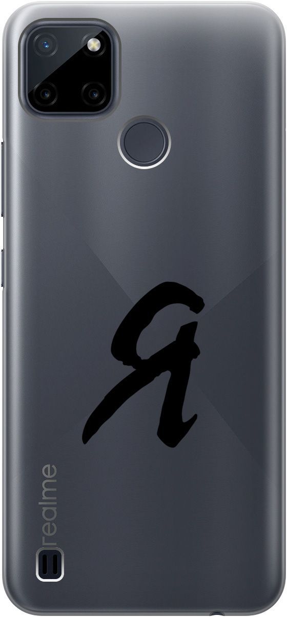 

Силиконовый чехол на Realme C21Y "I" прозрачный, Прозрачный;черный, 5647