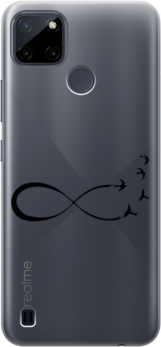 

Силиконовый чехол на Realme C21Y "Infinity" прозрачный, Прозрачный;черный, 5647