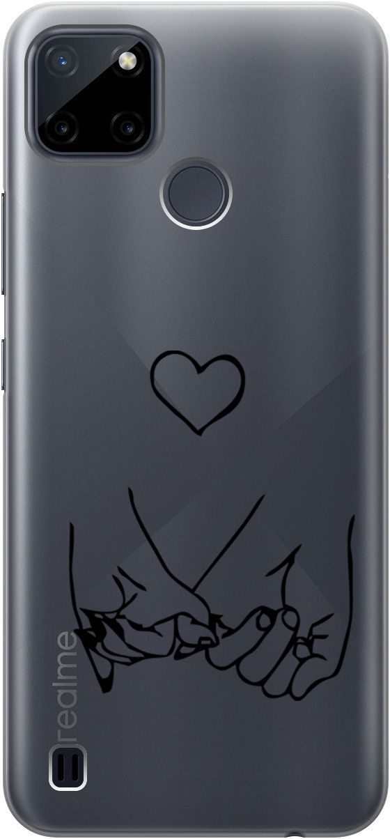 

Силиконовый чехол на Realme C21Y "Lovers Hands" прозрачный, Прозрачный;черный, 5647