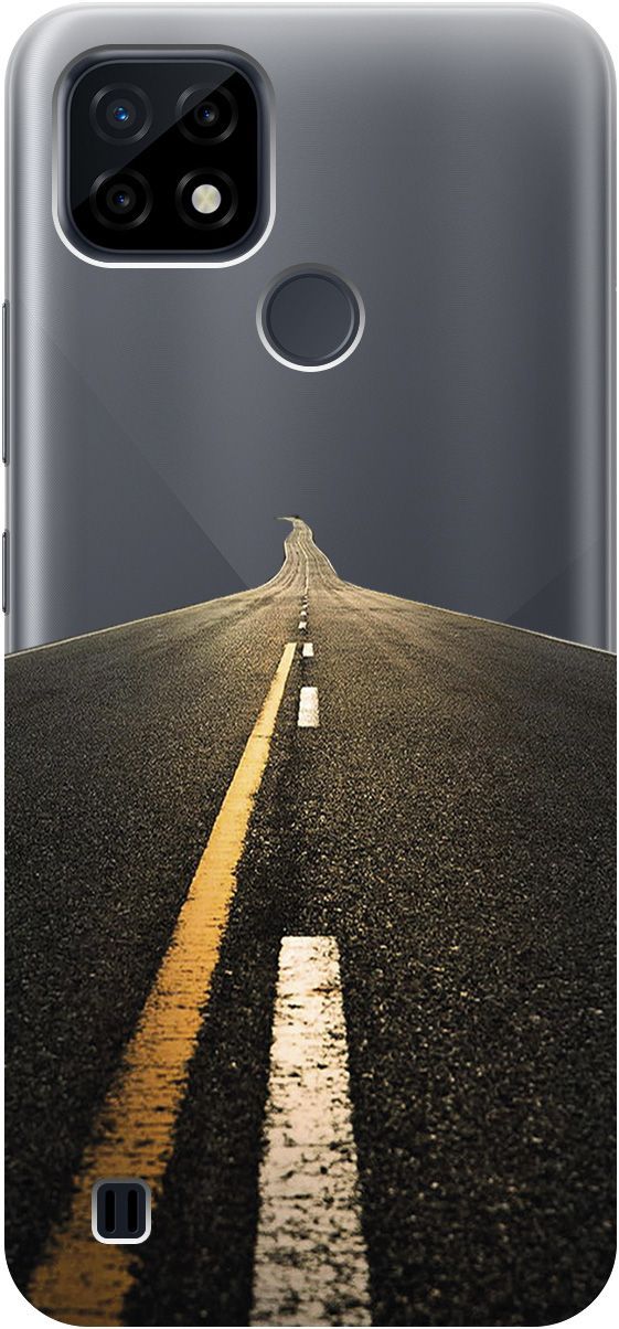 

Силиконовый чехол на realme C21 "Road" прозрачный, Прозрачный;коричневый, 5334