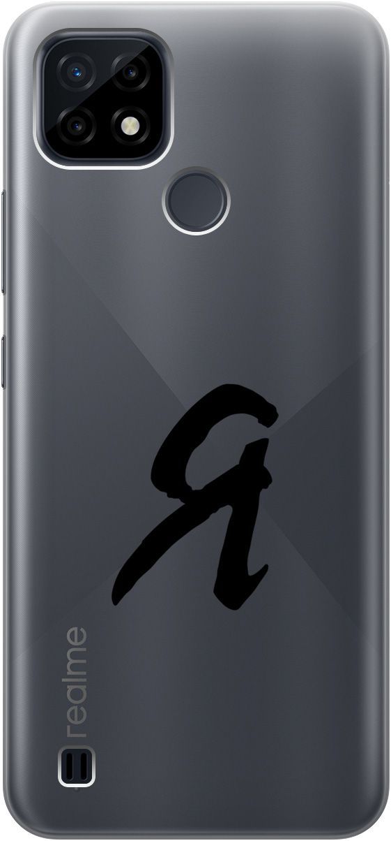 

Силиконовый чехол на realme C21 "I" прозрачный, Прозрачный;черный, 5334