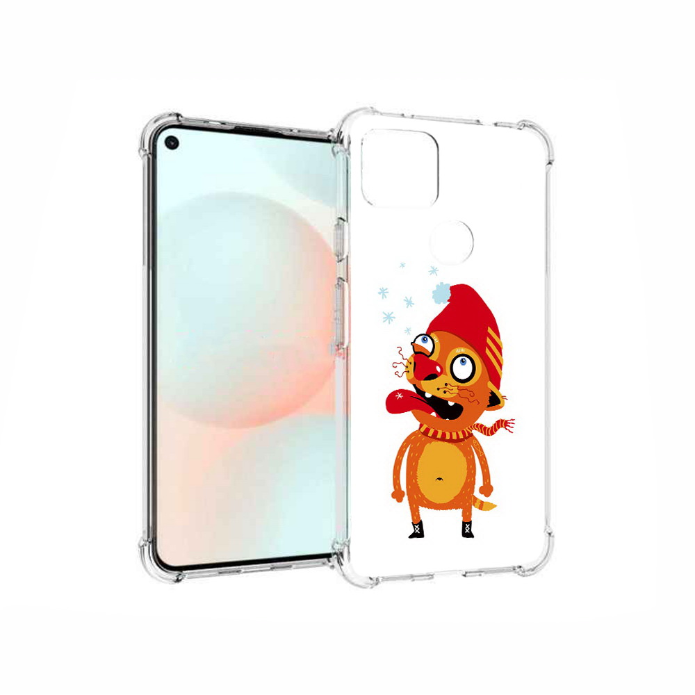 

Чехол MyPads Tocco для Google Pixel 5A Зимний кот, Прозрачный, Tocco