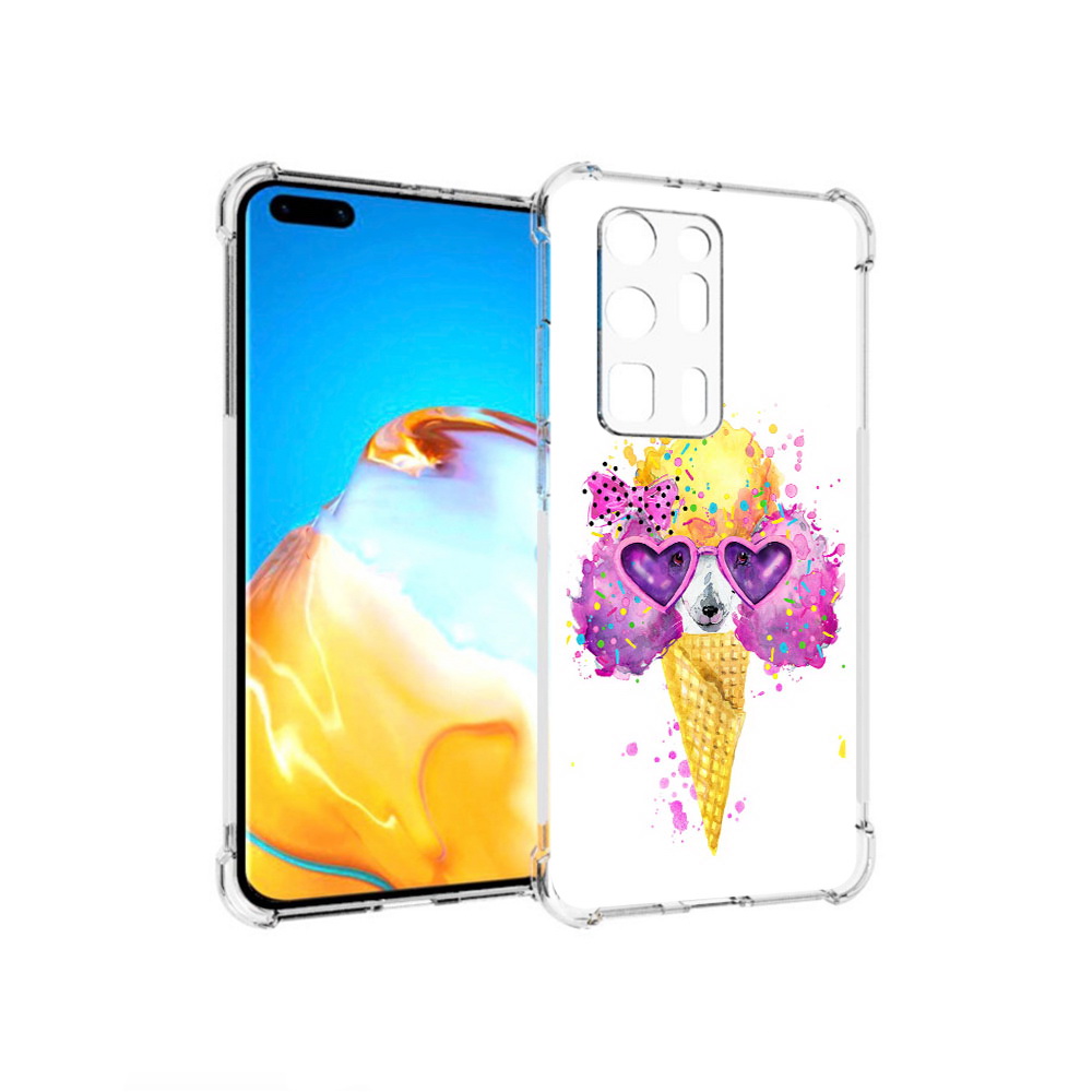 

Чехол MyPads Tocco для Huawei P40 Pro+ Рожок, Прозрачный, Tocco