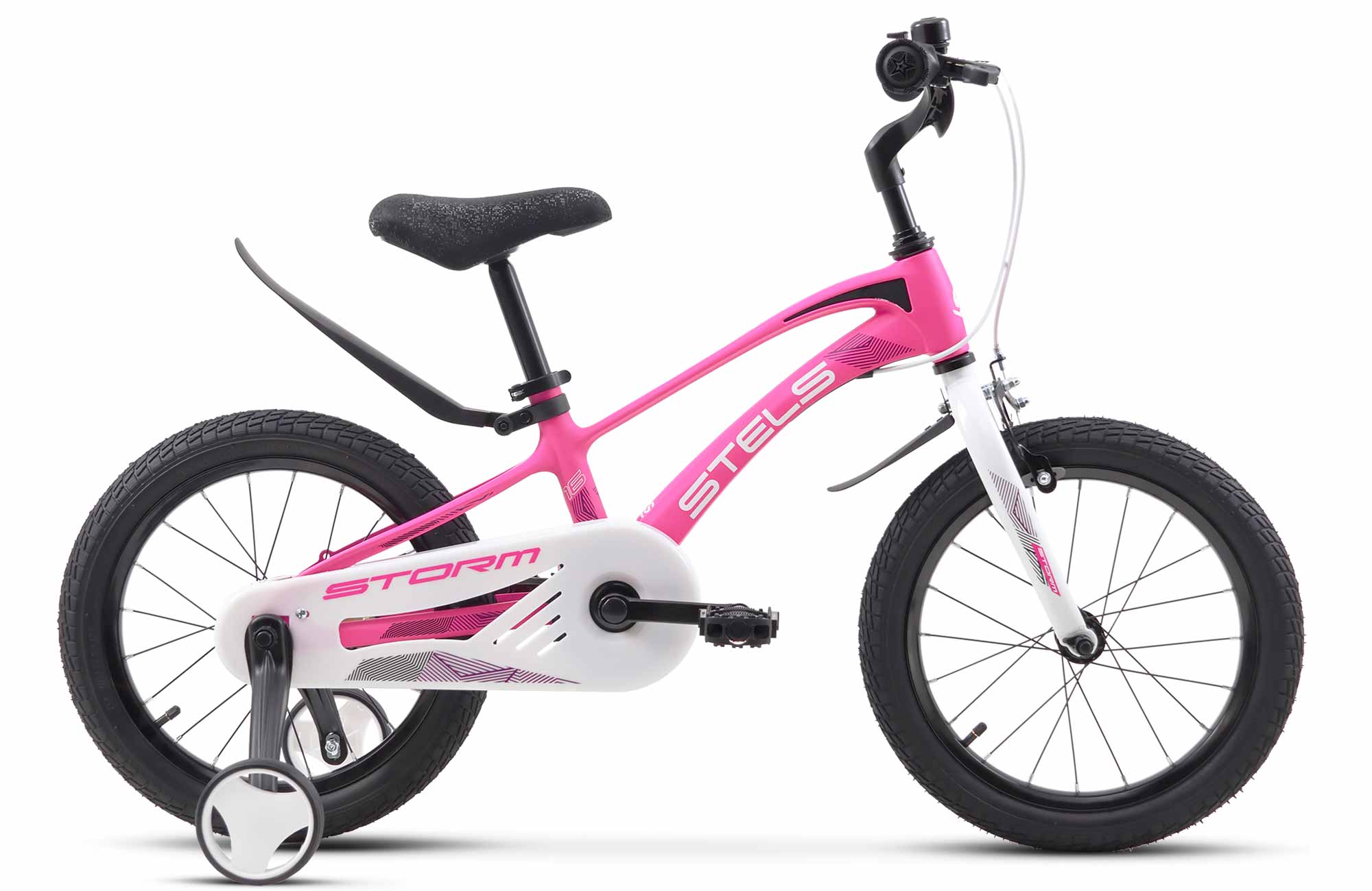 Детский велосипед STELS Storm KR 16 Z010 8.6 Розовый, с боковыми колесами