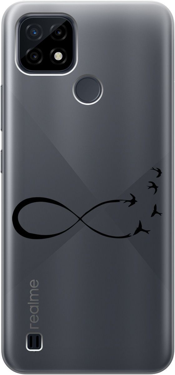 

Силиконовый чехол на realme C21 "Infinity" прозрачный, Прозрачный;черный, 5334