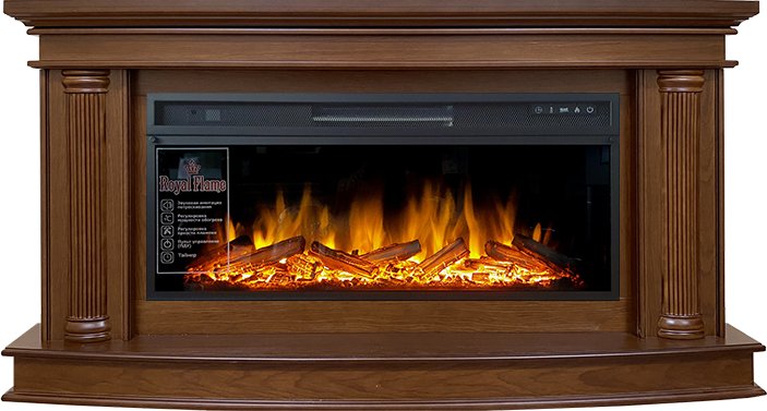 фото Каминокомплект rome - каштан с очагом vision 42 log led royal flame