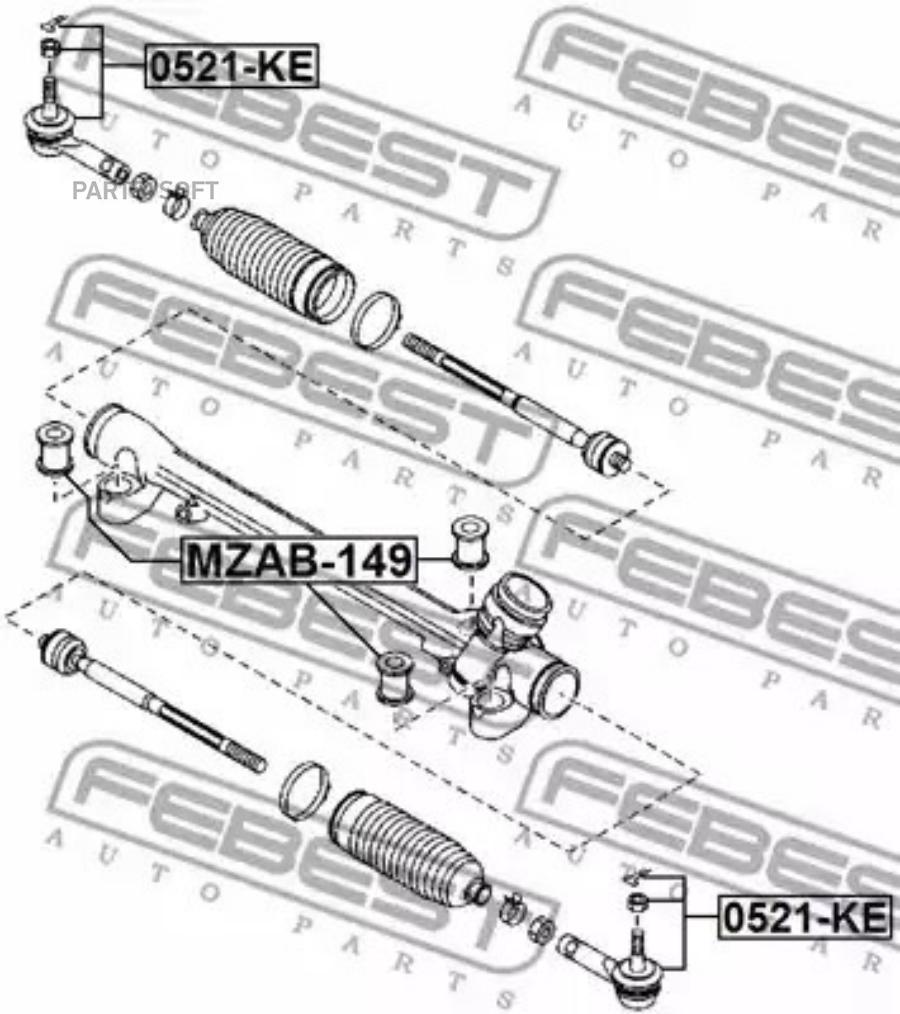 

FEBEST Нак.рул.тяги MAZDA CX-5 KE 2011- FEBEST 0521-KE