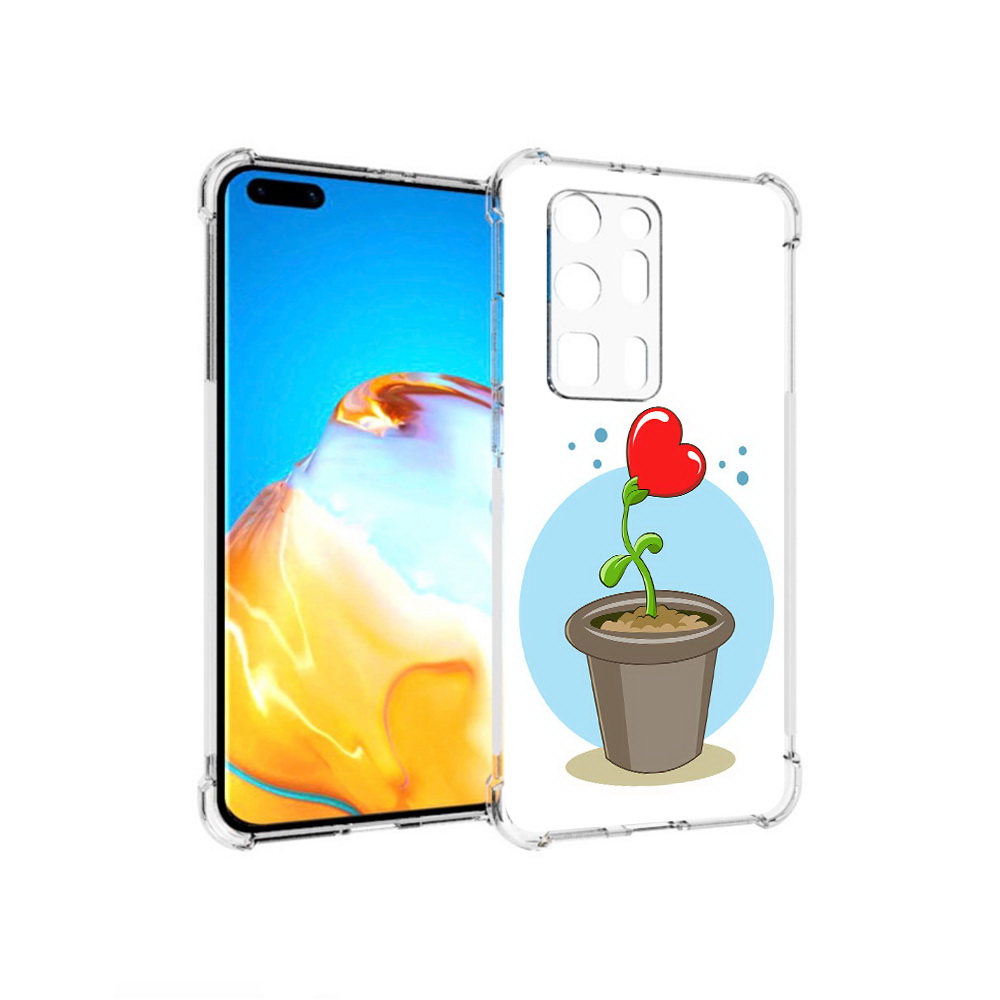 

Чехол MyPads Tocco для Huawei P40 Pro+ Растение любви 14 февраля, Прозрачный, Tocco