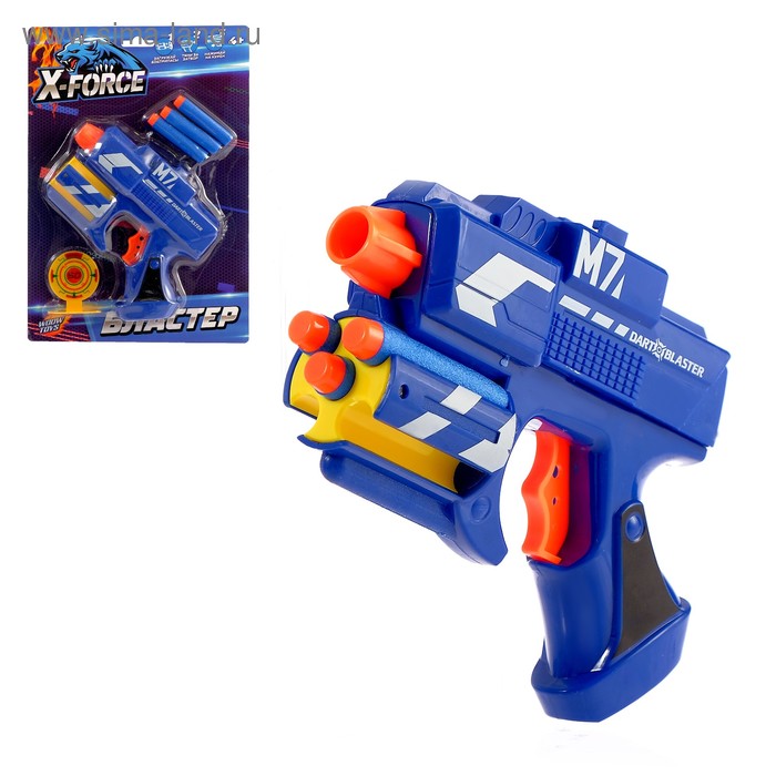 Бластер игрушечный М7, стреляет мягкими пулями, а МИКС WOOW TOYS