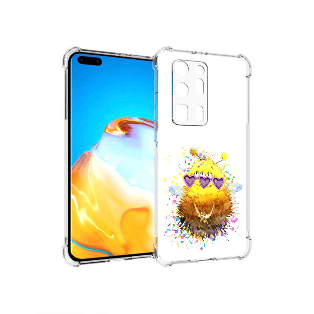 

Чехол MyPads Tocco для Huawei P40 Pro+ Пушитый шмель, Прозрачный, Tocco