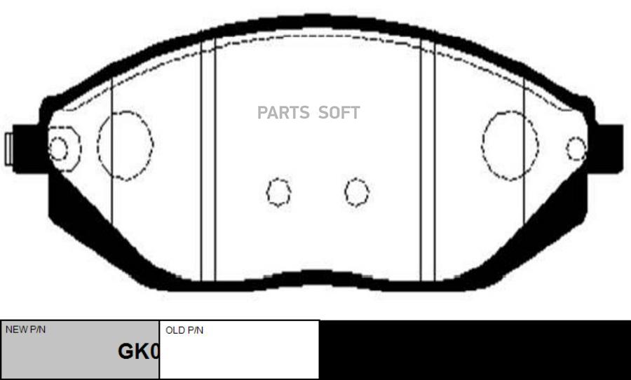 

Тормозные колодки Ctr передние gk0451