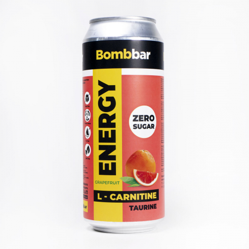 Энергетический напиток Bombbar Guarana с гуараной вкус грейпфрут, 6 шт по 500 мл