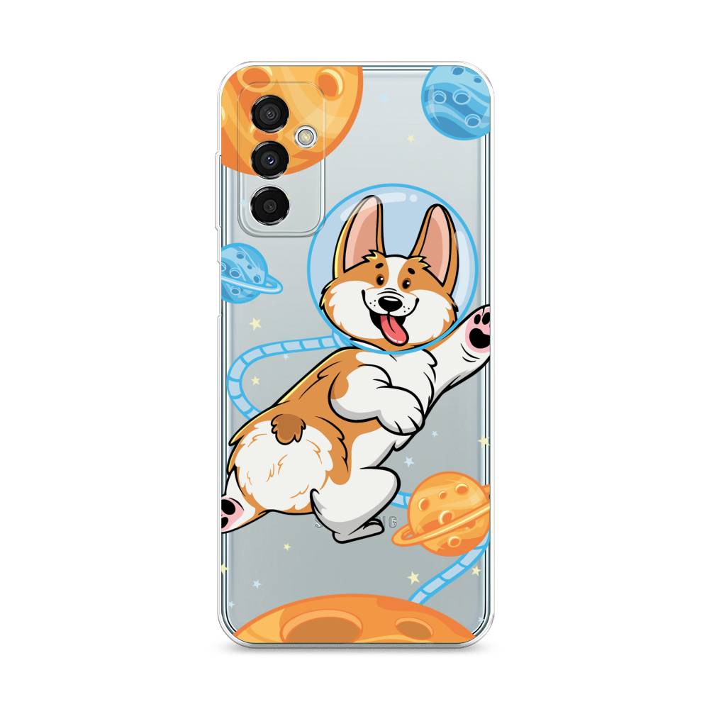

Чехол на Samsung Galaxy M23 5G "Корги-космонавт", Голубой;бежевый;белый, 2105550-1