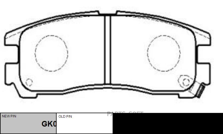 

Колодки дисковые задние mitsubishi galant 1.8-2.5/2.0d/gdi 92-00/eclipse 95> Gk0574