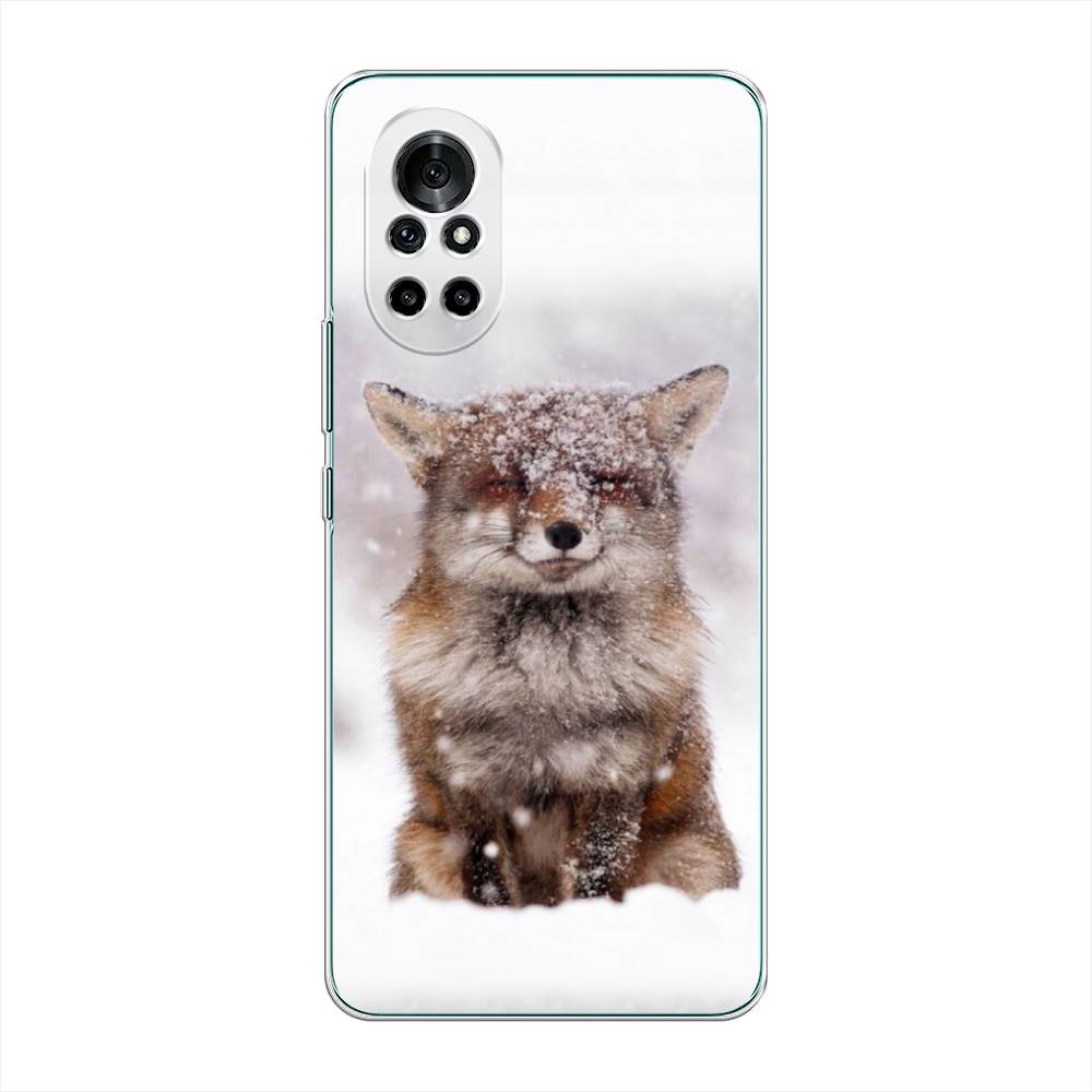

Чехол на Honor V40 Lite "Зимняя лиса", Белый;серый;коричневый, 6105150-1