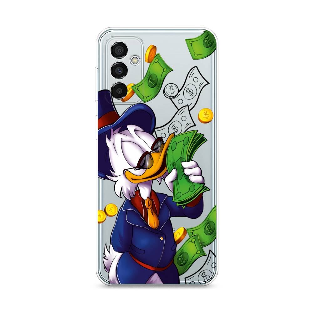 

Чехол на Samsung Galaxy M23 5G "Scrooge McDuck with Money", Синий;зеленый;белый, 2105550-6