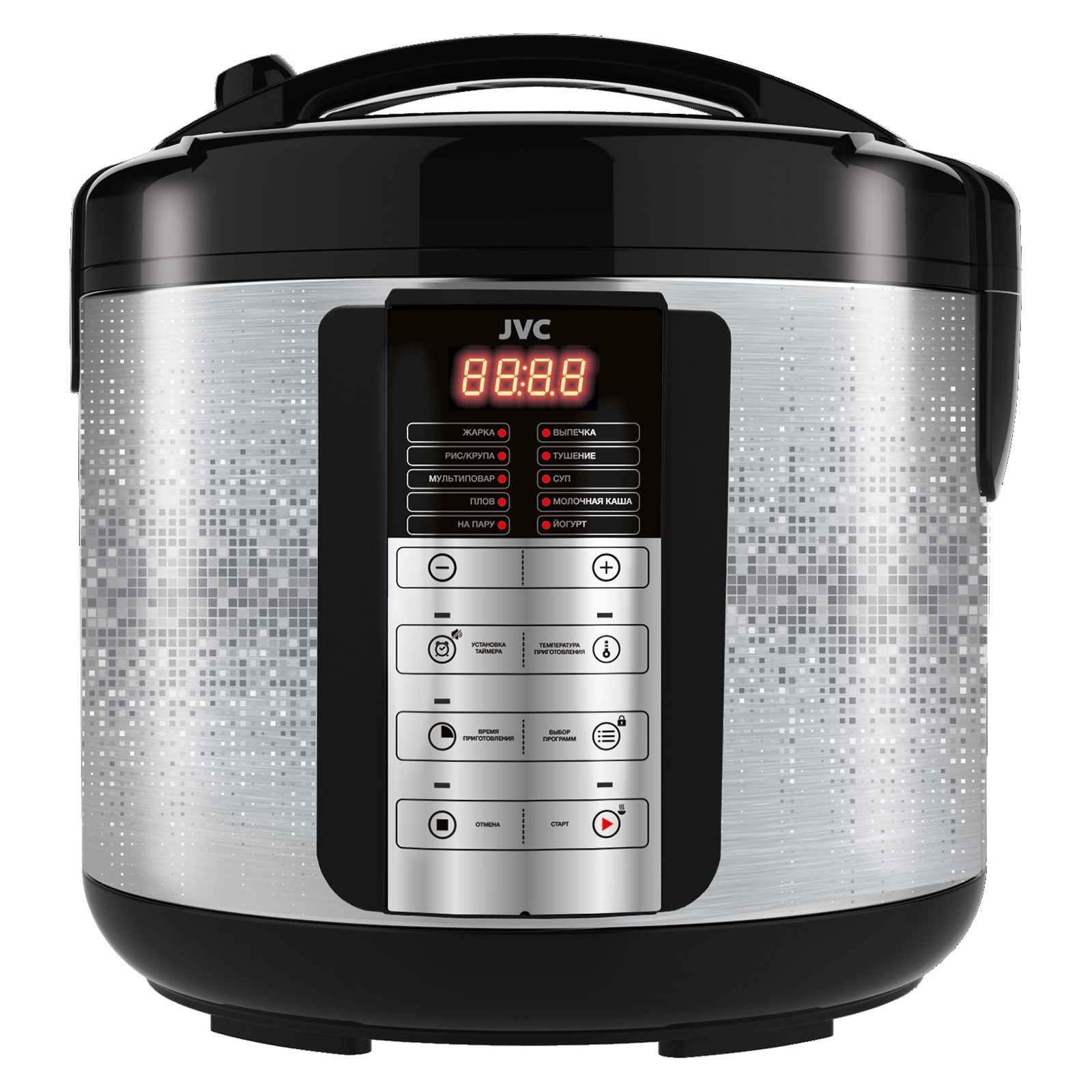 

Мультиварка JVC JK-MC500 серебристый, черный, JK-MC500