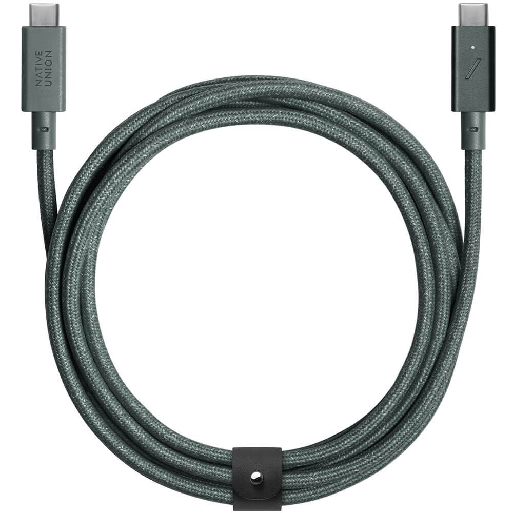 Кабель USB Type-C-USB Type-C Native Union BELT-PRO2-GRN-NP Belt Cable 2.4 м 2.4 м зеленый