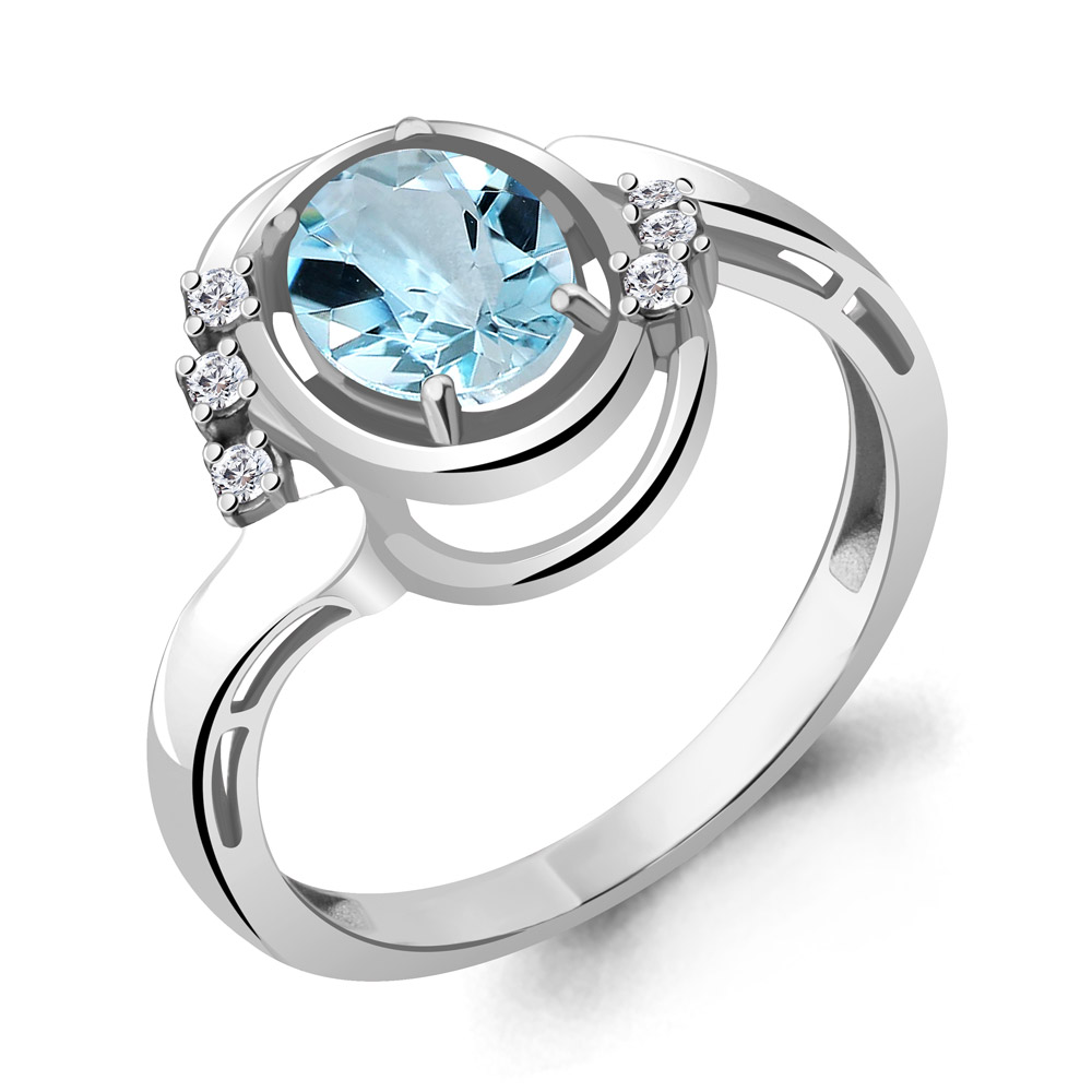 

Кольцо из серебра с топазом Aquamarine Aquamarine 6931902А_925_р р, 6931902А_925_р