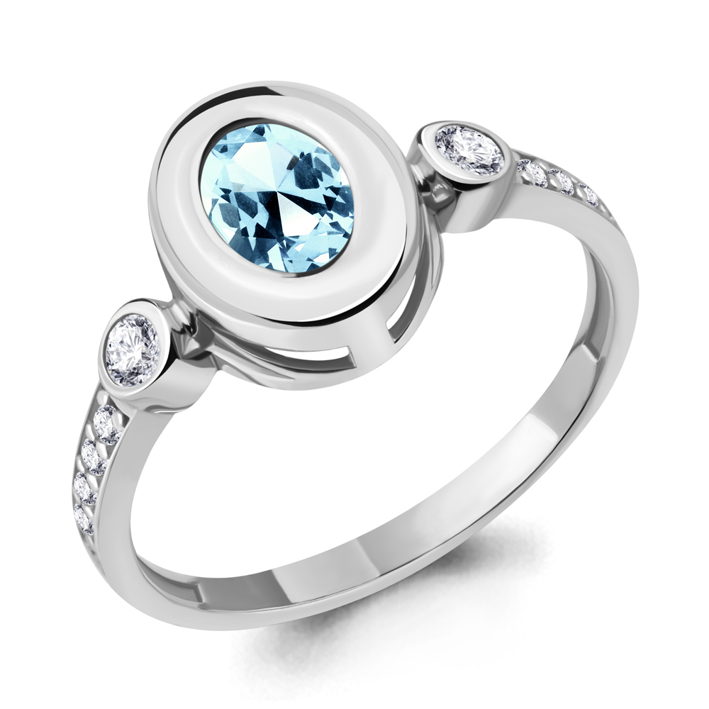

Кольцо из серебра с топазом Aquamarine Aquamarine 6931702А_925_р р, 6931702А_925_р