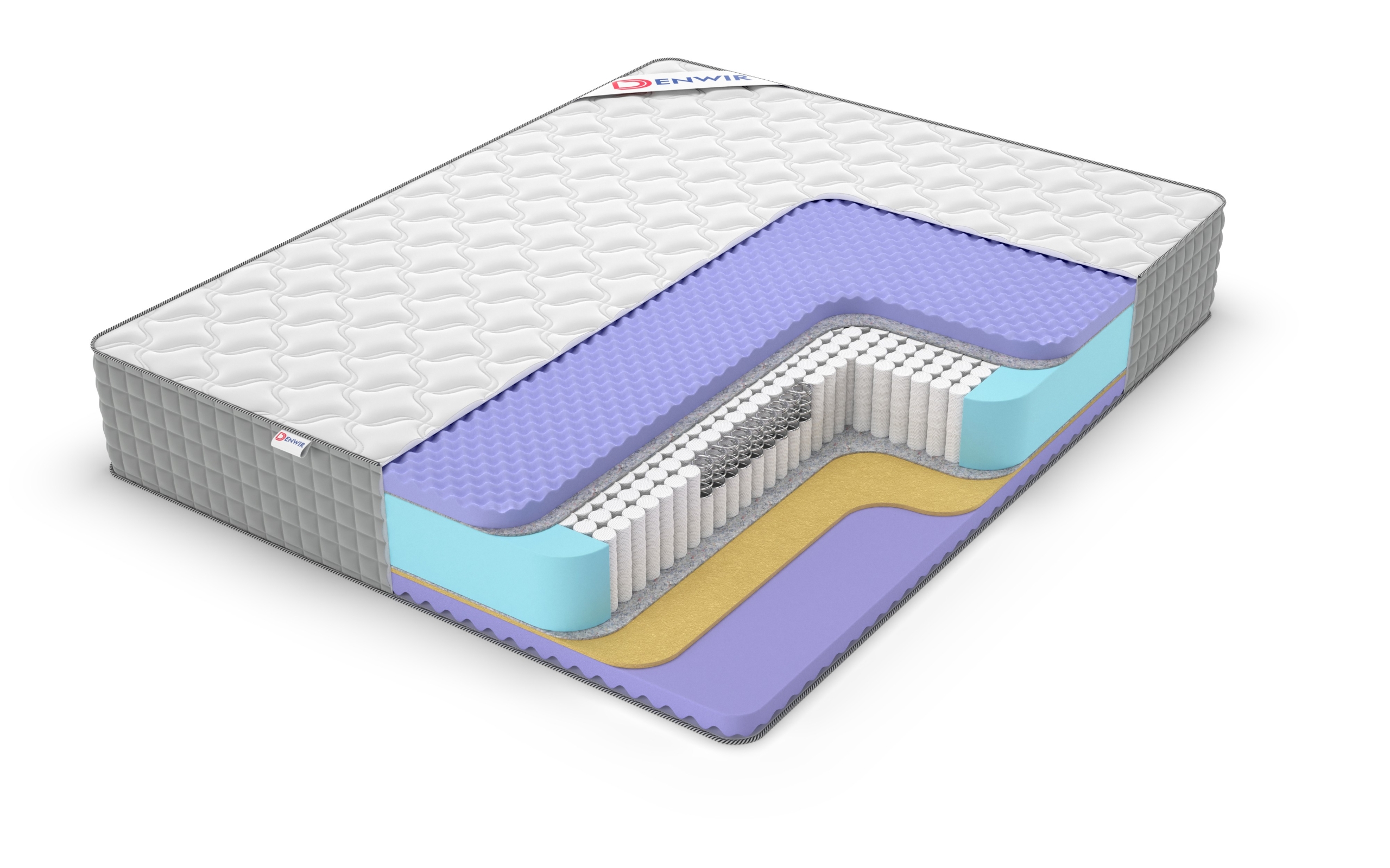 

Матрас Denwir Extra Five Balance S1000 80х200, Бежевый;белый;серый;серебристый, Extra Five Balance S1000