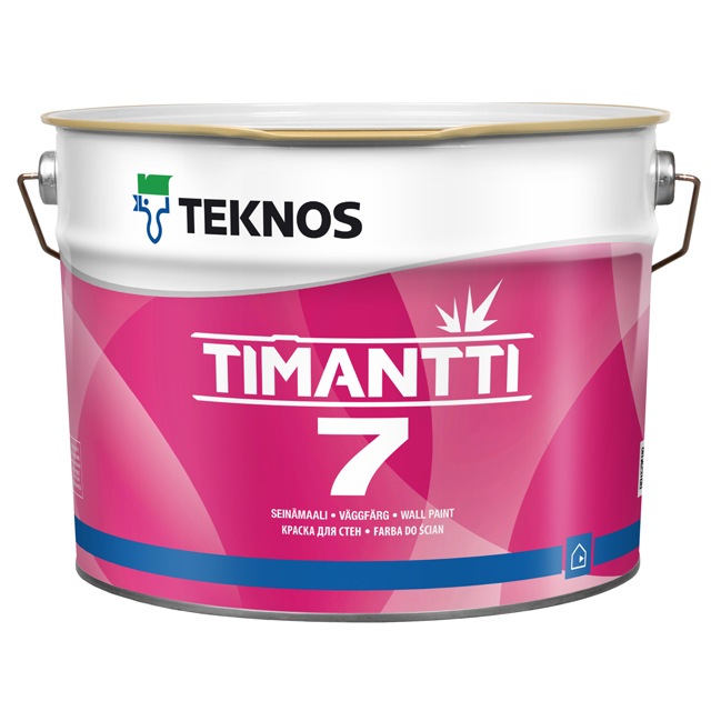 Краска водоэмульсионная для внутренних работ Teknos Тимантти 7 pm3 9 л