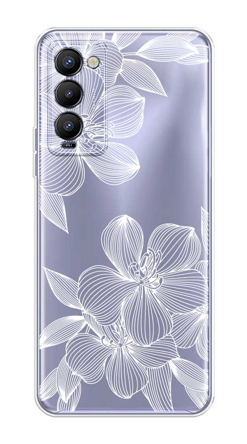 

Чехол на Tecno Camon 18/18T "Крокус", Белый;прозрачный, 300650-1