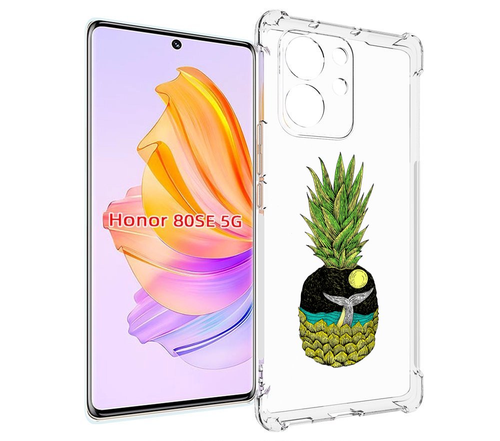 

Чехол MyPads ананас с китом для Honor 80 SE, Прозрачный, Tocco