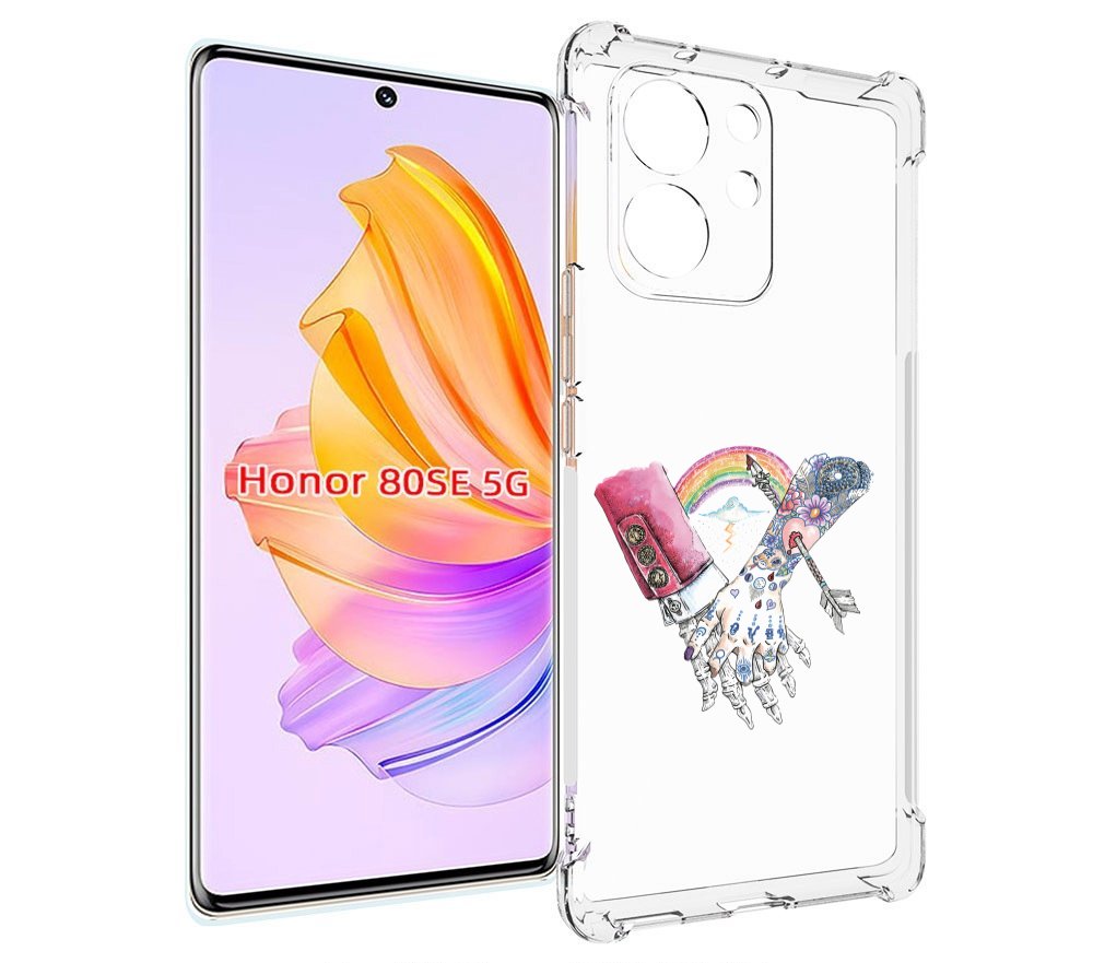 

Чехол MyPads абстракция руки в татуировках для Honor 80 SE, Прозрачный, Tocco