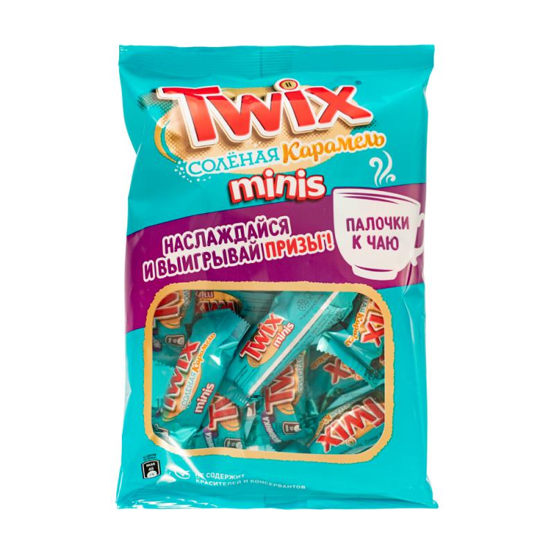 Конфеты шоколадные Twix minis с соленой карамелью