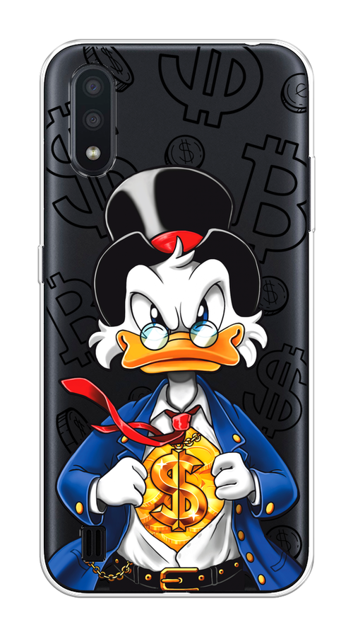 

Чехол на Samsung Galaxy A01 "Scrooge Goldman", Черный;белый;синий, 29550-1