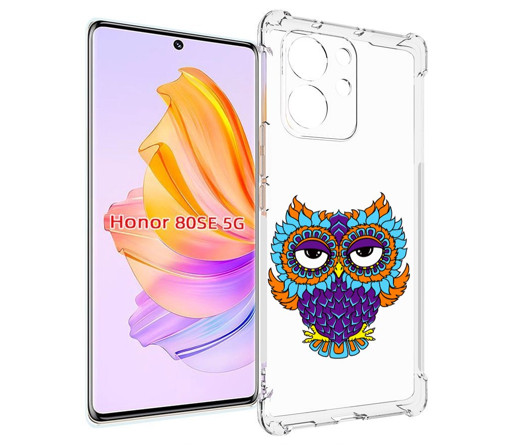 

Чехол MyPads Цветная сова для Honor 80 SE, Прозрачный, Tocco