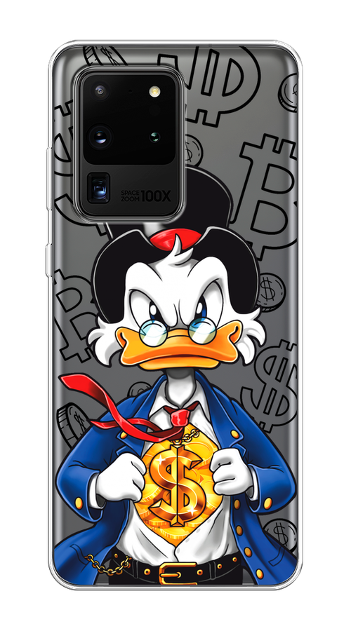 

Чехол на Samsung Galaxy S20 Ultra "Scrooge Goldman", Черный;белый;синий, 29450-1