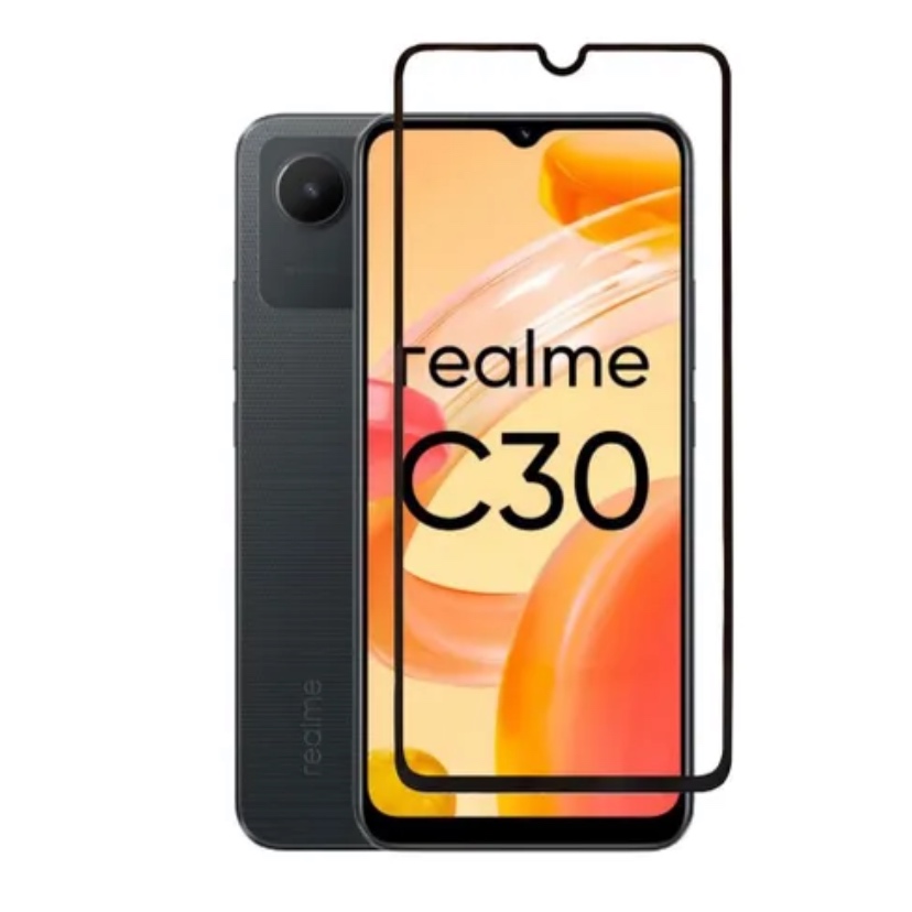 

Защитное стекло 2D для Realme C30/C31/C33/C35/C35s,черное