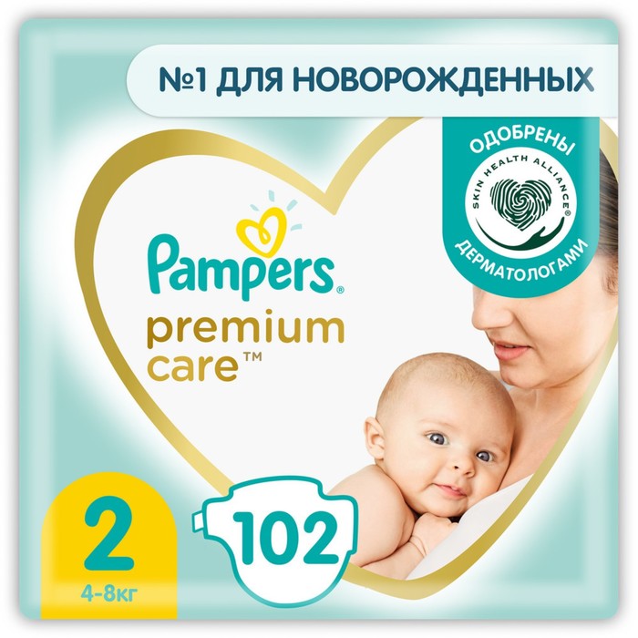 

Подгузники Pampers Premium Care Размер 2, 102 шт.