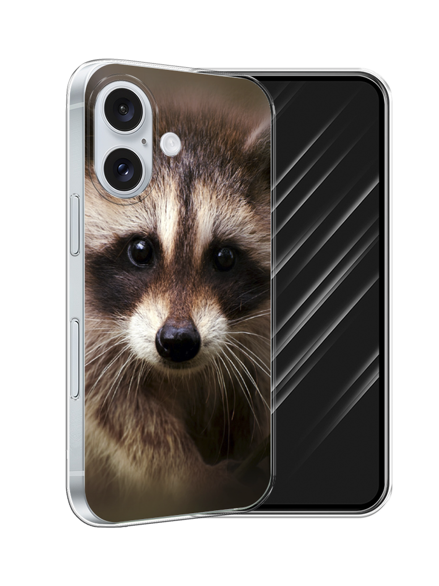 

Чехол Awog на Apple iPhone 16 "Енот", Коричневый, 16050-1