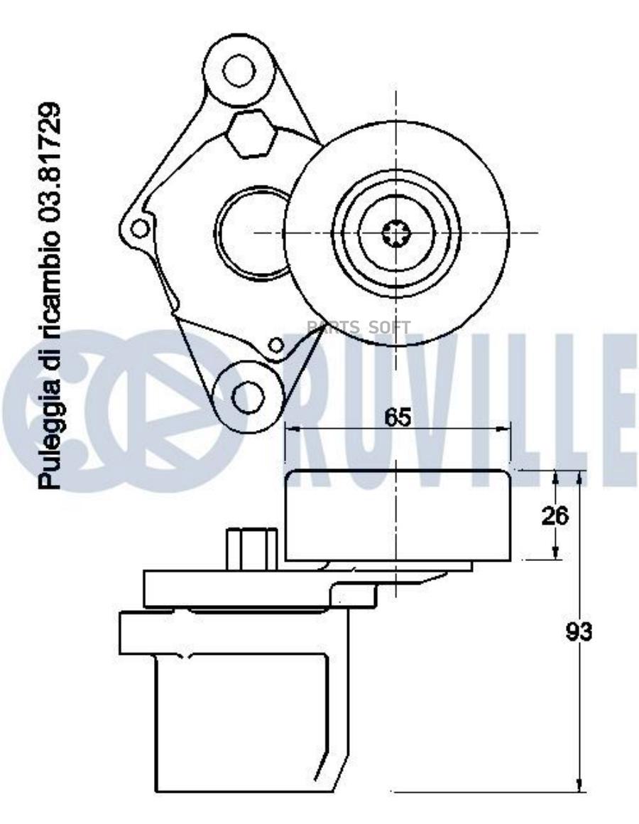 

Ролик Приводного Ремня Hyundai Elantra 06-/Kia Soul 08- Diesel Ruville 542429