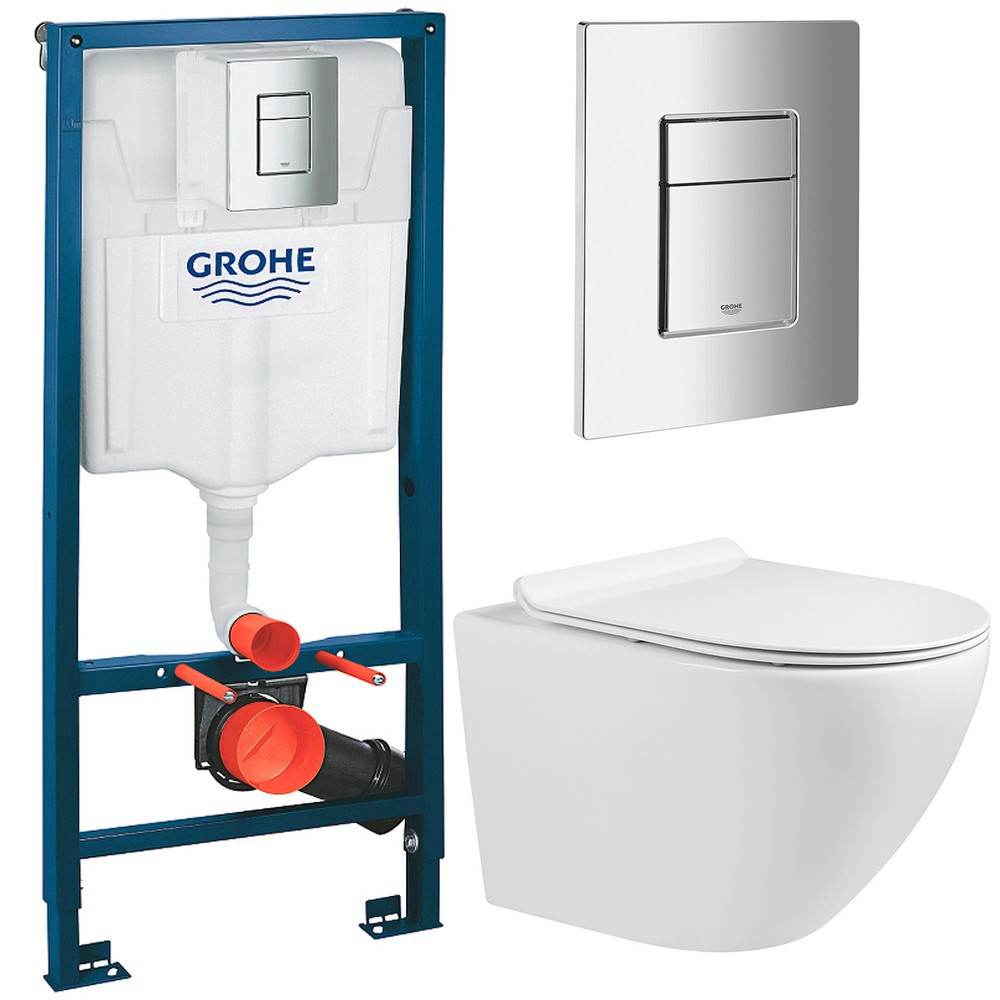 Инсталляция с унитазом Grohe Solido 388112030 инсталляция grohe