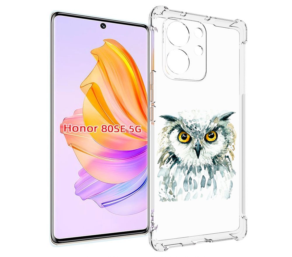 

Чехол MyPads Серьезная сова для Honor 80 SE, Прозрачный, Tocco