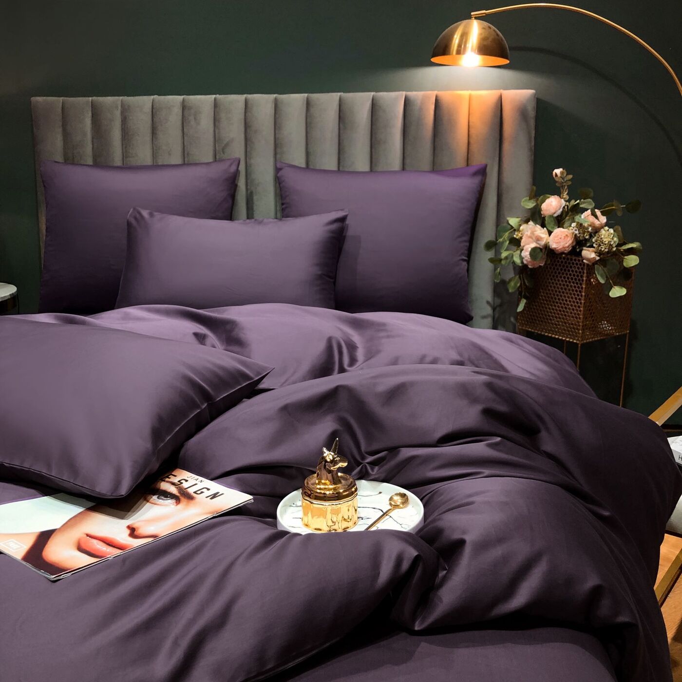 

Постельное белье Soft Box EH Лавандовый букет Евро Макси простыня на резинке 160x200, EH-KPB-160-70