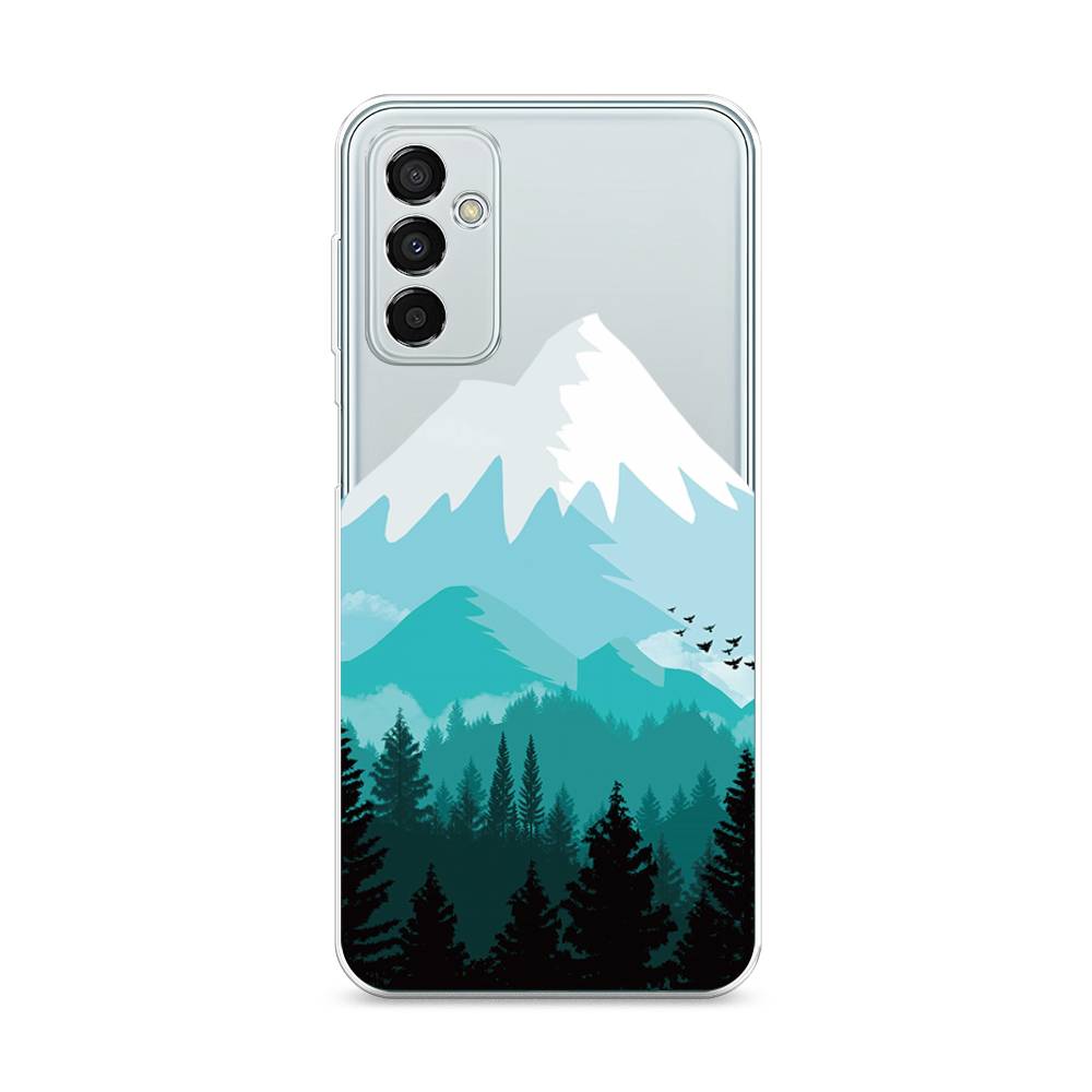

Чехол на Samsung Galaxy M23 5G "Синяя снежная гора", Белый;голубой, 2105550-2
